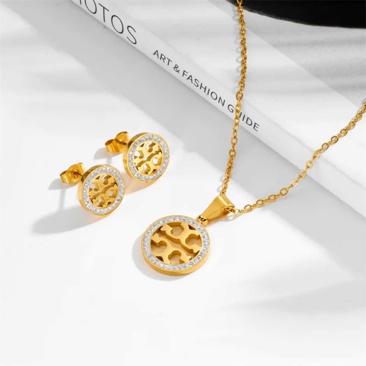 Studded Tory Burch Necklace Set
